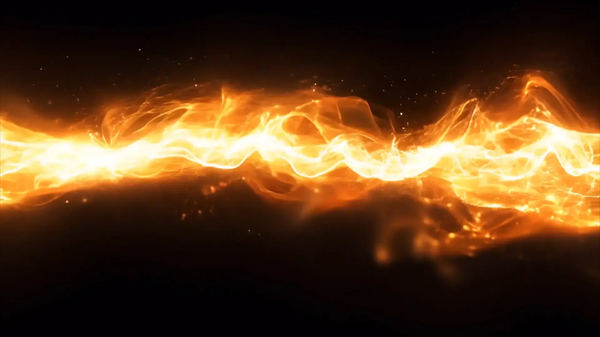 Fiery Energy Wave Overlay for Action Movie Title Animations